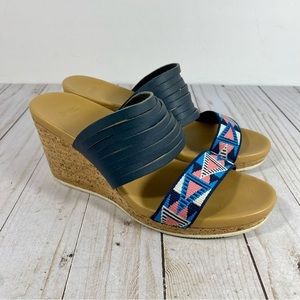 Teva Cork Wedge Sandals 5.5